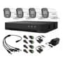 Hikvision Kit Seguridad Hikvision Dvr 4ch + 4 Camaras Bullet 2mp Blanco Y Negro Blanco/negro