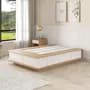 Ciudad Muebles Cama Box Queen 160×200 Con 6 Cajones 2 Bauleras Color Madera Natural Detalle Blanco