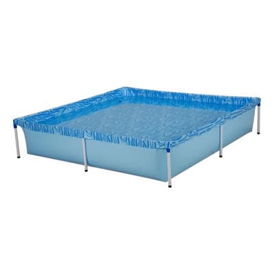 Mor Pileta Estructural Cuadrada Mor 001003 Con Capacidad De 1500 Litros 1.89x 1.89 M Azul