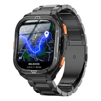 Bleck Reloj Inteligente Militar Sumergible Con Gps Hombre G3 Negro Elegante Resistente Negro Metálico