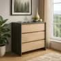Dielfe Cómoda 3 Cajones Línea Niza Organizador Dormitorio Living Guardado Ropa Accesorios Sin Tiradores Est