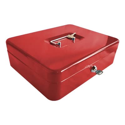 Rd Cofre Portavalores Rd Nro.3 Caja De Dinero Monedero, Alajero N°3 Color Rojo