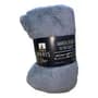 Blanco Paris Manta Frazada Polar 1 Plaza Super Suave Calidad Premium Color Gris Oscuro Diseño De La Tela Liso 995