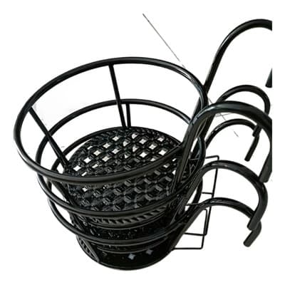 Generic Paquete De 1 Perchas De Macetas Colgantes De Hierro Forjado Negro