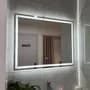 Maverick Hogar Espejo Digital Luz Led Rectangular Horiz Táctil Desempañador Blanco