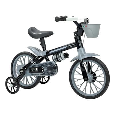 Nathor Bicicleta Infantil Rodado 12 Reforzada Niños Ruedas Goma Eva Color Gris Fiat Tamaño Del Cuadro 12