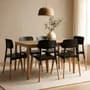 Baires4 Silla De Comedor Baires4 Milán Con Estructura Color Negro X 6 Unidades