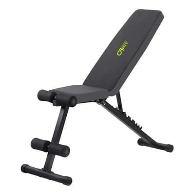 Compact Fit Banco Plano Regulable Inclinado Pecho Abdominales Gym Pesas Premium