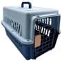 Airway Maleta Transportadora Azul Mediana Rígida Perros Gatos Canil Plástico Resistente Reja Metálica Venti