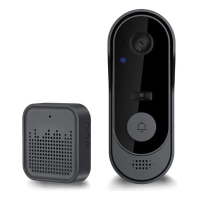 Tgimportacion Videoportero Timbre Con Vídeo Inteligente A Batería Wifi Negro