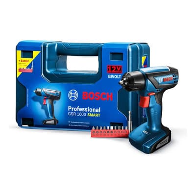 Bosch Taladro Atornillador Inalámbrico De 10mm Bosch Gsr 1000 Smart Professional + 1 Batería De 1.5ah + Ac