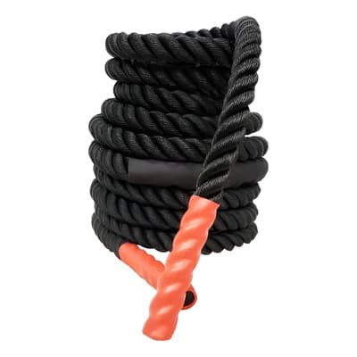 High Performance Soga Cuerda Battle Rope Crossfit Funcional 38mm X 10mts Color Negro