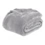 Blanco Paris Frazada Manta 2 Plazas Manta Suave Cama Sillón Termica Color Gris Claro Liso
