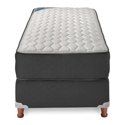 Piero Sommier Y Colchon Piero Foam 100 X 190 Espuma Alta Densidad Color Blanco