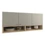 Home Collection Alacena Hc 3 Puertas 2 Estantes 1,15 Mts Home Collection Coco Bolo Gris C