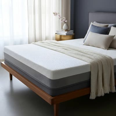 Sleepbox Colchón 2 Plazas Sleepbox One 140x190 Cm - Alta Densidad - Blanco Y Gris Blanco/gris