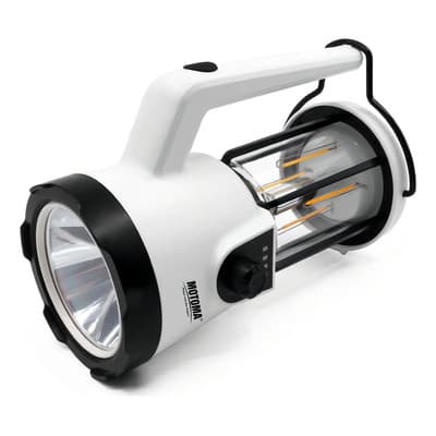 Motoma Linterna Farol Regulable Led Motoma Recargable Powerbank Camping Pesca Con Gancho Linterna Blanca Lu