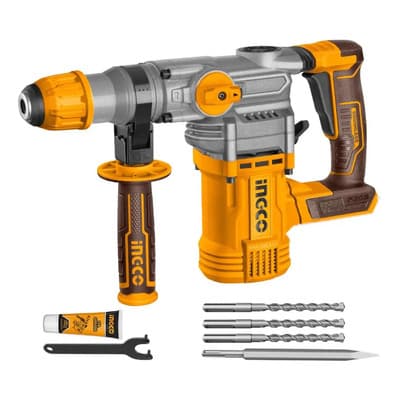 Ingco Rotomartillo Inalámbrico Ingco 20v 28mm 4.5j Con Accesorios Sin Batería Crhli20288 Amarillo