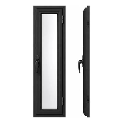 Todo Soluciones Ventana Raja De Abrir Aluminio Negro Modena 30x110 Cm Dvh Negro