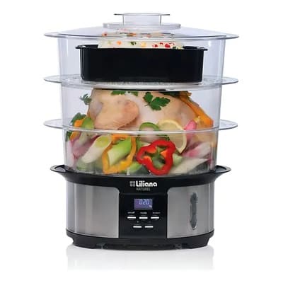 Liliana Vaporiera Digital Liliana Aav930 3 Niveles Capacidad 12 Lts Color Plateado Frecuencia 60