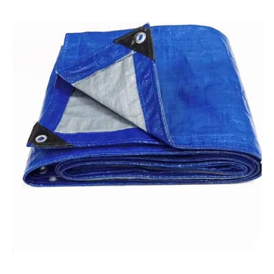 Zzpro Lonas Cobertor Multiusos 5 X 5 Rafia 200 Grs Lona Con Ojales Refor Azul