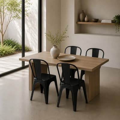 Garden Life Sillas Tolix X8 Estilo Industrial Color Negro Fibra Importada Gardenlife