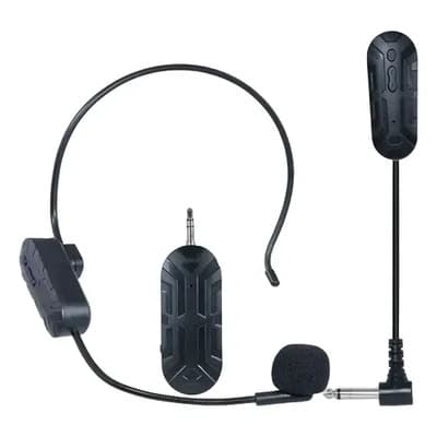 Seisa Kit Microfono Profesional Corbatero Lavalier Inalambrico Vhf Negro