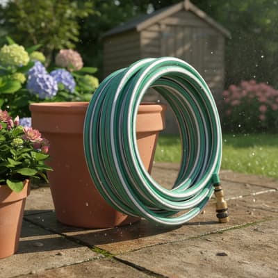 Sp Manguera Riego Jardin Reforzada 1/2 13mm X 25 Mts Rollo Mc Verde Oscuro