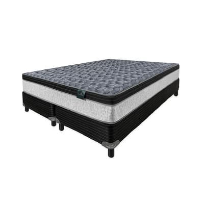Sueño Dorado Sommier Y Colchón Sueño Dorado Monza Súper King Resortes 200x200 Cm Gris Oscuro