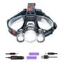 Libercam Linterna Minero Led Cabeza Vincha 3 Led Batería Recargable Libercam Min-01 Luz Blanca Blanco Negro