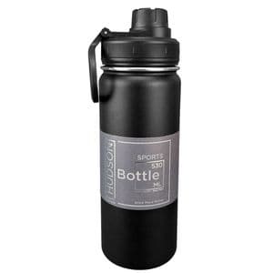 Hudson Botella Deportiva 530ml Hudson Acero Inoxidable Tapa A Rosca BD530N Negro