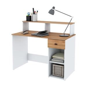 Centro Estant Escritorio con Alzada Centro Estant Turin SC1270BLP Blanco