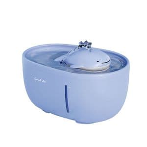 Smart Tek Bebedero Automatico Ballenita Agua Mascotas 2l con Filtro Negro