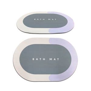 Patagonia Home Alfombra De Baño Magica Absorbente Antideslizante Ovalada Gris