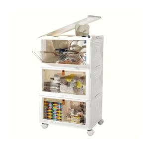 Hco. Organizadores Apilable 3 Cajones Moderno Canastos Cesto Decorativo Fácil Armado Marca HCO.