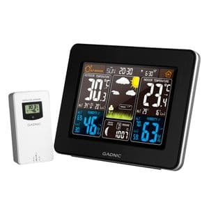 Gadnic Termómetro Higrómetro Gadnic MT20 Estación Meteorológica Radio Reloj con Sensor Exterior Tecnología