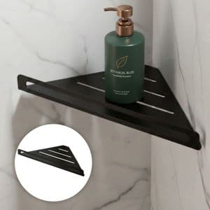 Cintek Estante Repisa Organizador Esquinero Ducha Baño Negro