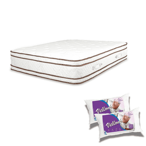 Cannon Colchón Sublime Euro Pillow 2 Plazas 140x190 + 2 Almohadas TMS Velloné 70x40