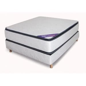 Elite Colchón y Sommier Espuma Alta Densidad Pillow Top Blanco 190x140 cm