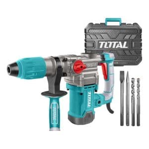 Total Rotomartillo Demoledor Percutor 40mm 10 Joules 1600w Sds Max Azul petroleo 50Hz