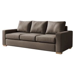 Le Futon Sillon Sofa 3 Cuerpos 2m Premium Atenas en Pana Chocolate