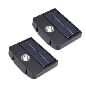 Solar Shine Set X2 Aplique Solar Luz Led Pared Bidireccional Ip65 Cálida Negro