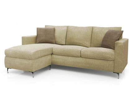 American Wood Sillón Esquinero Convertible 3 Cuerpos de Chenille Arena 1.85 MTS