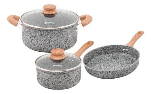 Hudson Bateria Granito Stone Forjado Antiadherente 5 Piezas