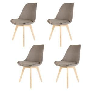 Home Kong Silla Tulip Tapizada Gris Oscuro x4