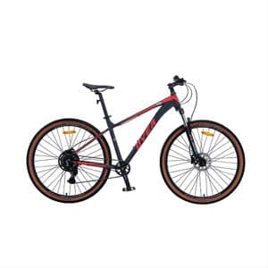 Overtech Bicicleta MTB Overtech Agressor R29 Aluminio, 1x9, Freno Hidráulico, Suspensión, Negro/Rojo L