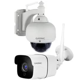 Gadnic Cámaras de Seguridad Gadnic Kit x 2 WiFi IP Exterior / Interior Bullet + Domo Motorizado