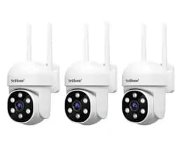 Srihome Kit x3 de Cámaras de Seguridad IP Domo SriHome SH061 Full HD Vision Nocturna