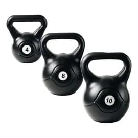 Jls Outdoor Kit X3 Pesa Rusa Negra 4kg/8kg/10kg Kettlebell Entrenamiento Gym