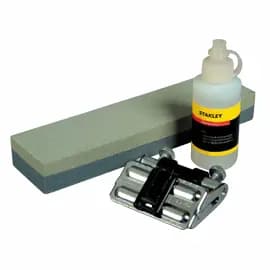 Stanley Sistema de afilado Stanley 16-050 con piedra de aceite y guía de afilado